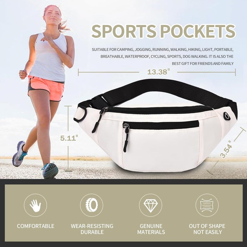 DAITET Crossbody Fanny Pack for Men&Women,Large Waist Bag & Hip Bum Bag with Adjustable Strap for Outdoors Workout Traveling Casual Running Hiking Cycling - Image 2